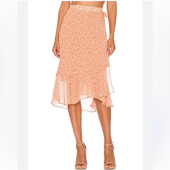 Krisa Dresses & Skirts - NWT Krisa Ruffle Hem Wrap Skirt in Reef Size XS Flowy Feminine Asymmetrical